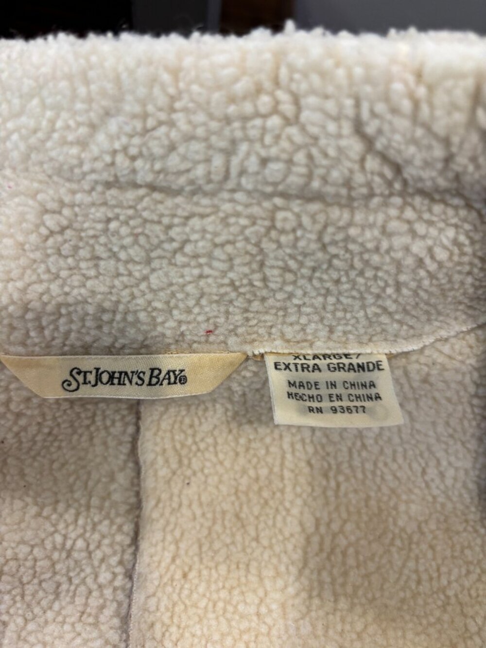 Phoebe From Friends Jacket Embroidered Penny Lane Suede Sherpa St. John's Bay XL - Picture 6 of 6